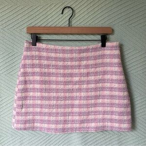Zara Plaid Pink & Lilac Mini Skirt